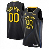 Men's Golden State Warriors Active Player Custom Black 2024-25 Statement Edition Stitched Basketball Jersey,baseball caps,new era cap wholesale,wholesale hats